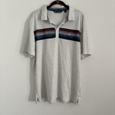 Travis Mathew Men's Size XL Light Gray Short Sleeve Polo Shirt