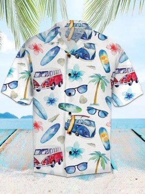 Bus Go To The Beach Hawaiian Shirt Unisex Adult Hw5023