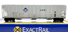 HO EXACTRAIL EE-1719-4 EVANS 4780 COVERED HOPPER ADM MILLING CO. UELX # 10017