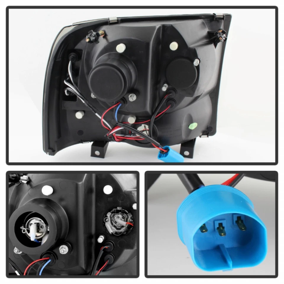 Spyder For Ford Excursion 2000-2004 Pair Projector Version 2 LED Halo LED Black - Image 3 of 4