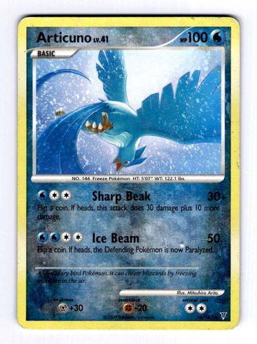 Articuno (16) Supreme Victors #16 (2009) Rare Reverse Holo HP Pokemon