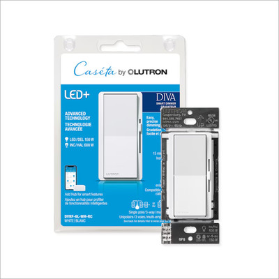 10 PCS Caseta Lutron DIVA SMART DIMMER DVRF-6L-WH-R LED+ Advanced Technology