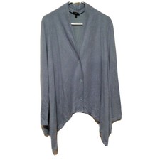 Talbots Womens Dusty Blue Jersey Knit Button Front Cardigan Size 2X