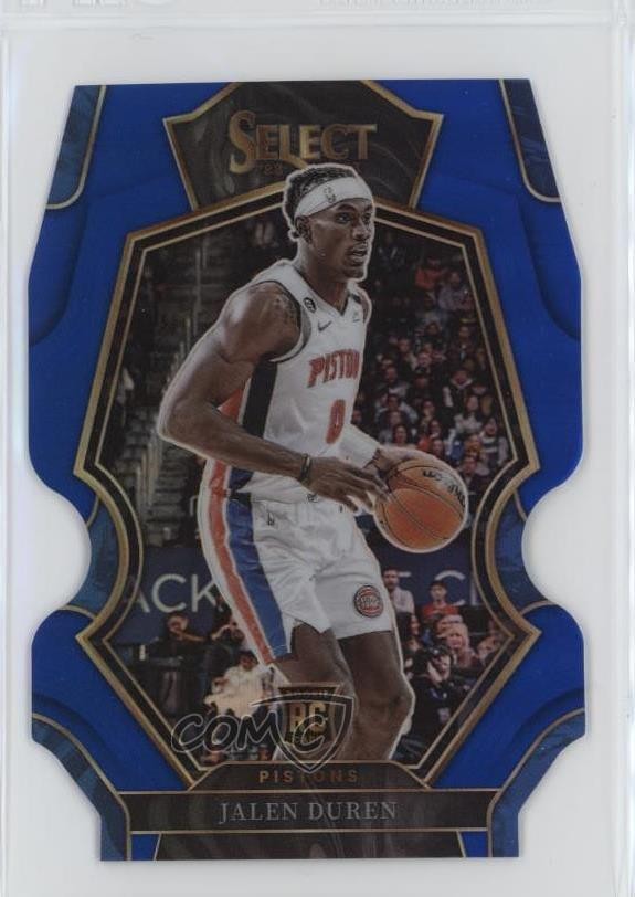 2022 Select Premier Level Blue Prizm Die-Cut /249 Jalen Duren #176 Rookie RC v9t