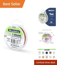 Flexible .015 in Beading Wire, 30 ft Satin Copper - Perfect for All Skill Levels
