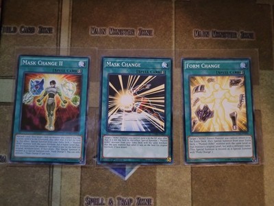 YUGIOH MASK CHANGE + FORM CHANGE + MASK CHANGE II COMMON UNLIMITED/1ST ED NM