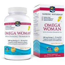 Nordic Naturals Omega Woman 500mg Omega 3 und 76 mg GLA 120 Weichkapseln Zitrone