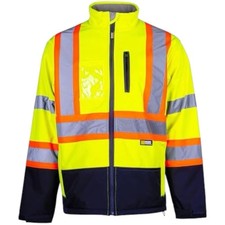 Holmes Workwear Hi-Vis Yellow Softshell Jacket 3XL Brand New