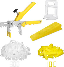 Tile Leveling System with Tile Plier - 300-Piece Tile Spacers Clips and 100-Piec