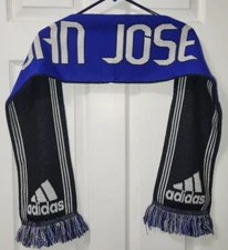 San Jose Earthquakes Quakes 1974 Soccer Ruffneck Scarf Blue White 7 x 65