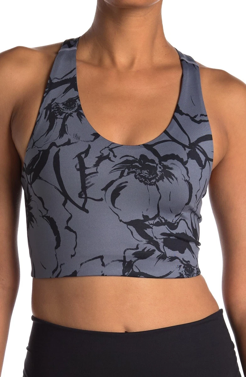 New Z Zella Studio Lite Longline Sports Bra Black Grey Paolo