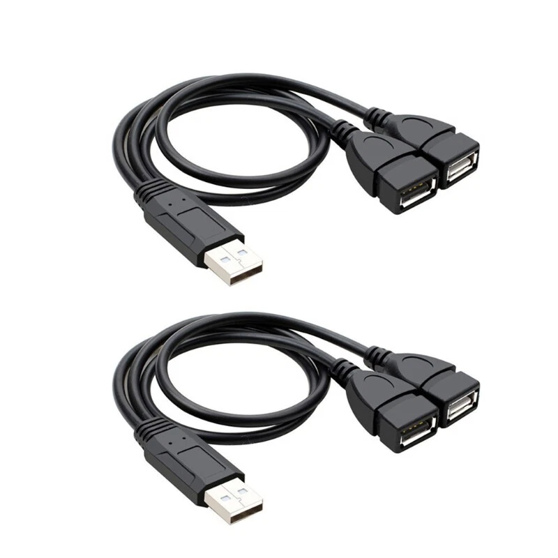 Split usb cable outlet