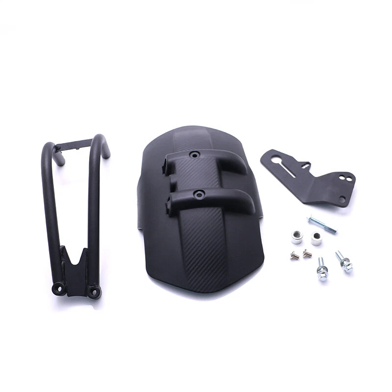 Guardabarros retro negro para guardabarros contra salpicaduras cubierta para moto todoterreno Foto 2 de 4