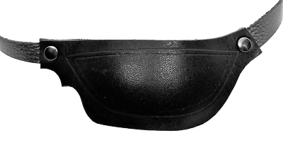 Handmade Medical Adjustable Real Leather Eye Patch for Left