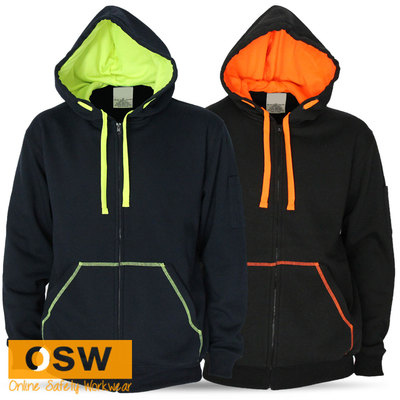 UNISEX TRADIES CASUAL BUILDERS STREETWORX WINTER WARM MARLE KNIT WORK HOODIE