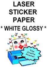 30% OFF! LASER White Gloss Adhesive Label/Decal Sticker Paper *10 Pack