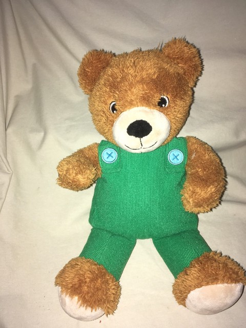 Kohl's Cares Plush Corduroy Teddy Bear Green Overalls 14 Stuffed Animal Toy | eBay