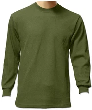 Men Heavy Weight Plain Thermal Long Sleeve New Waffle Shirts Solid Colors 
