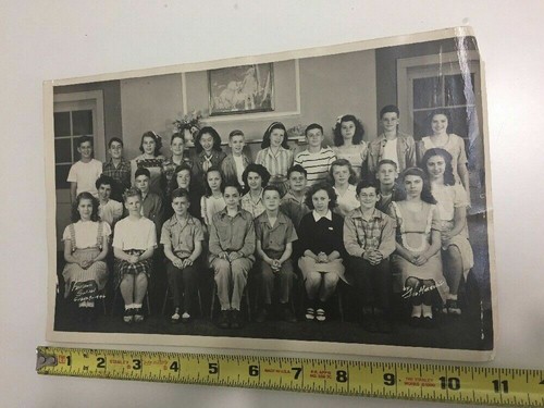 Akron Ohio OH altes Foto Fairlawn School Klasse 7 1946 Gruppenfoto Namen 40er - Bild 3 von 12