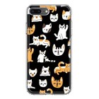 Mundaze Case for Apple iPhone 6/7/8 Plus Cover Cute Happy Cat Friends