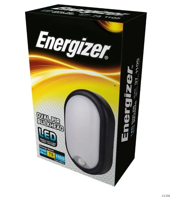 Energizer Oval Weatherproof PIR Sensor LED Bulkhead Outdoor Wall