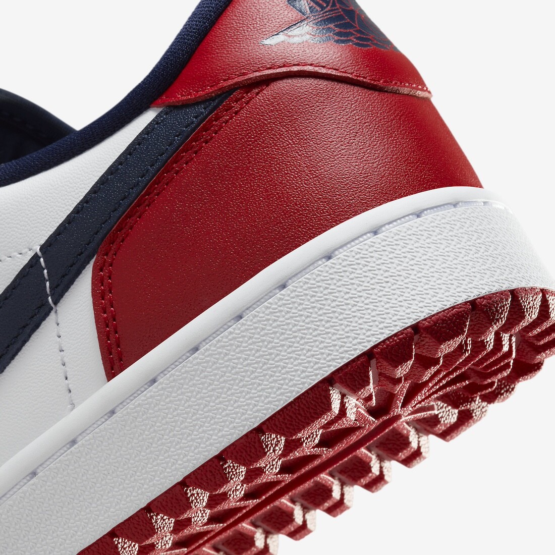 Nike Air Jordan 1 Retro Low Golf USA White University Red Nike Air Jordan 1 Retro Low Golf USA White University Red