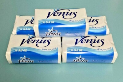 Venus Blue Light Fresh Fragrance Bath Soap 5 Bars 5.3 oz Each