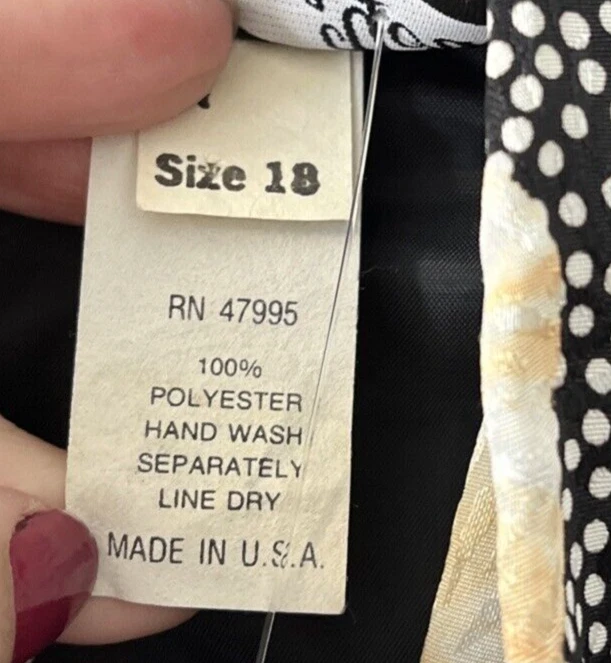 Chaqueta Top Mujer Jo Hanna York By Joan Davis Negra 18 Floral Manga Larga De Colección Foto 3 de 4