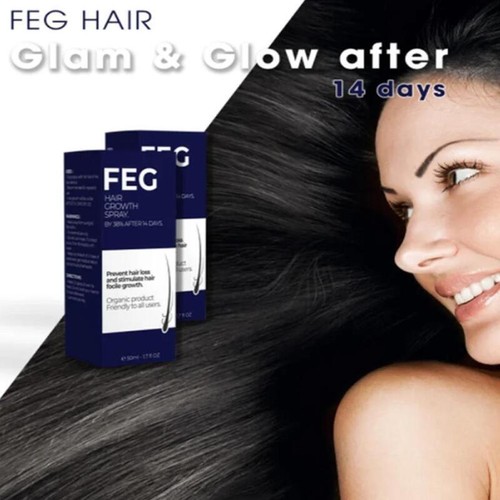 FEG Organic Anti Hair Loss Hair Growth Cure Oil Spray For Thicker Long Hair 50mL - Picture 3 of 10