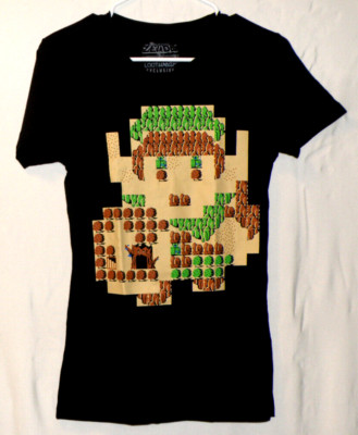 Loot Crate Ladies SMALL T-Shirt Legend Of Zelda Link 8-Bit Map Nintendo NEW