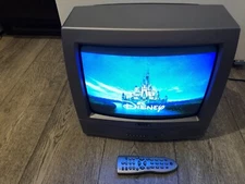 Vintage Apex  13" CRT Vintage  Retro Gaming  Color TV  RCA Inputs AT1308