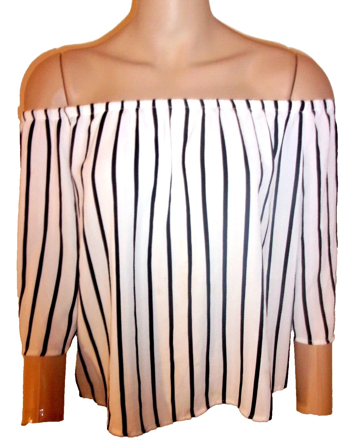 Camisetas a rayas de poliéster Ambiance para Mujeres