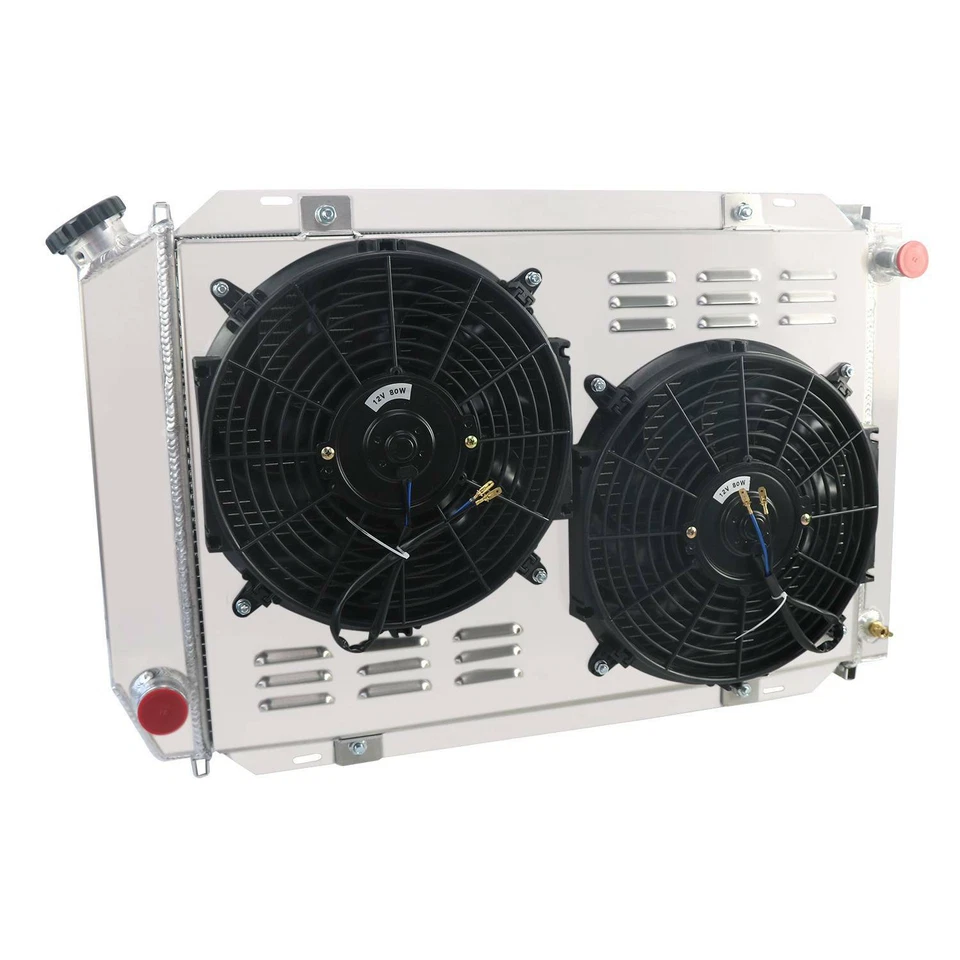 3 ROW Radiator +Shroud +Fan for 1979-1993 Ford Mustang GT LX 5.0L V8 MT 1980 PRO Foto 3 de 4