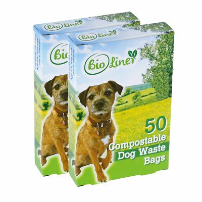 100 x BioLiner Dog Waste Bags – Compostable Dog Waste/Poo Bags