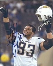 Signed  8x10 LUIS CASTILLO San Diego Chargers Autographed Photo - COA