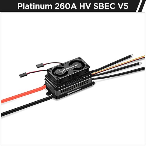 HOBBYWING Platinum 260A SBEC/OPTO HV V5 ESC 6-14S für 700-800 Size Hubschrauber - Bild 19 von 20