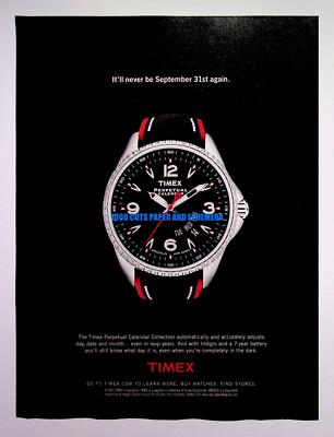 Timex Perpetual Calendar Wrist Watch 2005 Trade Print Magazine Ad ...