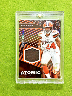 Nick Chubb Jersey Card Nick Chubb ORANGE PRIZM JERSEY