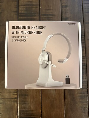 Vonztek Bluetooth Headset with Microphone, QCC Wireless Headphones