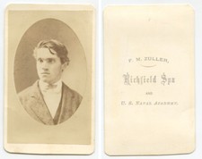 U.S. NAVAL ACADEMY, CDV PORTRAIT OF MAN W/ NICE SUIT, BY ZULLER