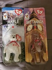 RARE 1993 MAPLE THE BEAR  Britannia The Bear, Error TY Beanie McDonald