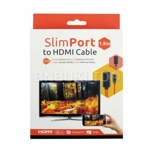 1.8m Slimport MyDP to HDMI HDTV TV Video Adapter Cable for LG G3 G2 Nexus 4 5 - Picture 2 of 2