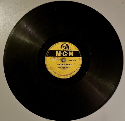 THE CRICKETS~YOU'RE MINE / MILK AND GIN~R+B 78 GRADE G