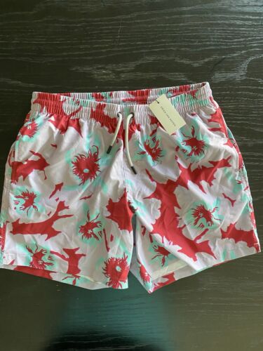 Dries Van Noten Men’s Print Swim Shorts Mesh Lining Slim Fit Size Large NWT