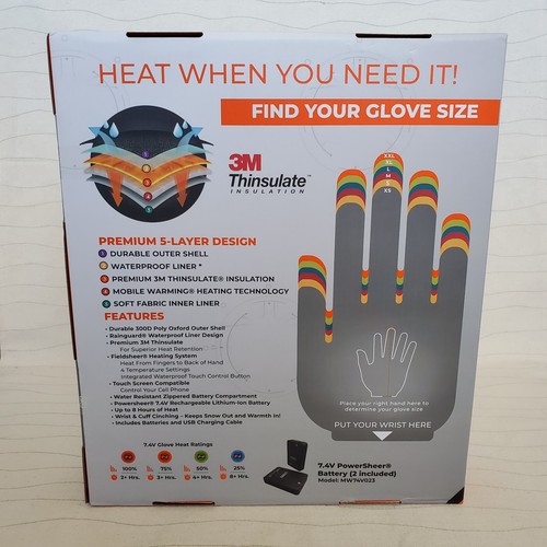 NEW Field Sheer Heated Gloves Tech Gear Mobile Warming Technology Waterproof - Picture 16 of 22