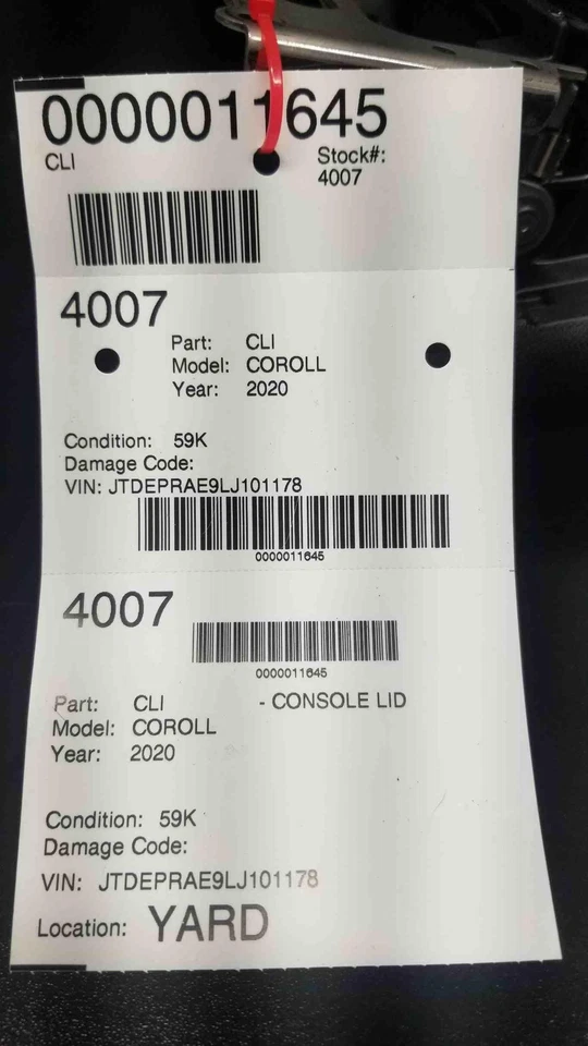 ✅ Toyota Corolla 2020 consola tapa OEM Foto 4 de 4