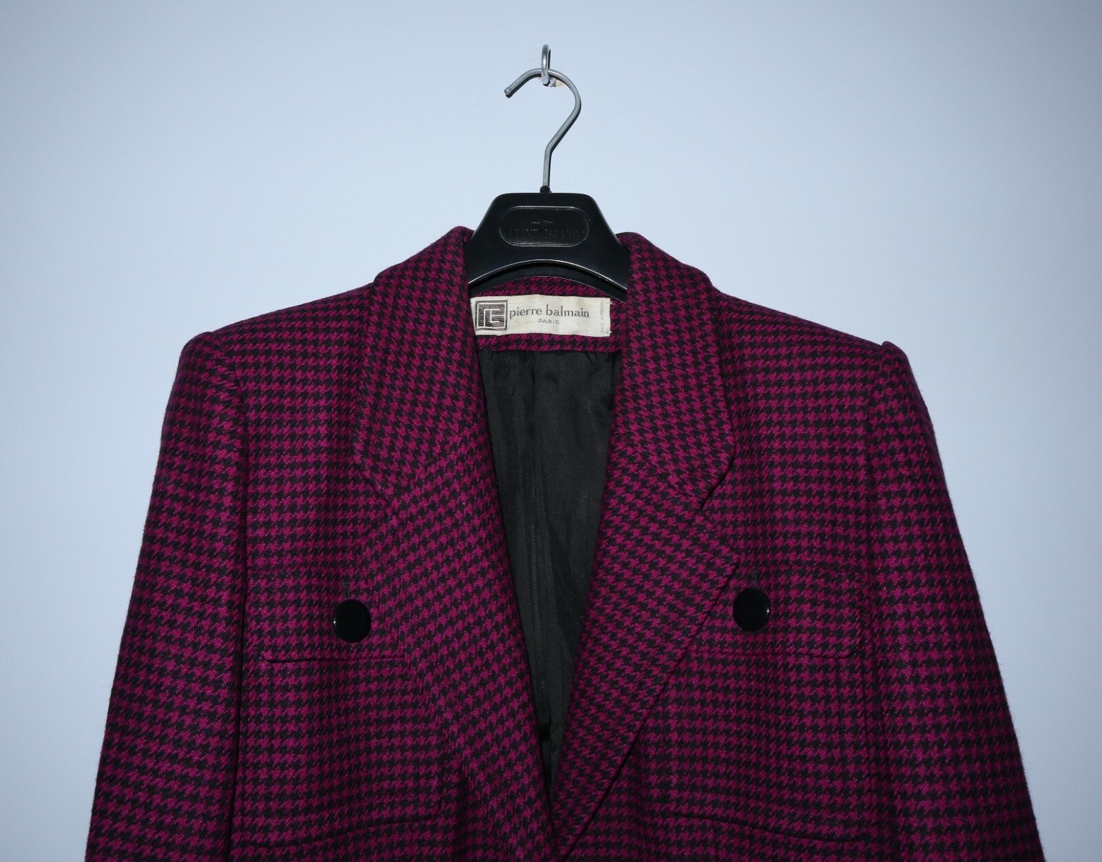 PIERRE BALMAIN Womens VINTAGE 80s Wool Cashmere Blazer Jacket Skirt Suit Size 42 image 2