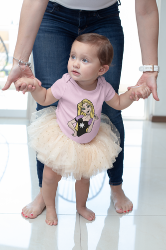 Bio Baumwolle Babystrampler Funny Punk Princess rapunzel Baby Mami Party - Picture 8 of 11