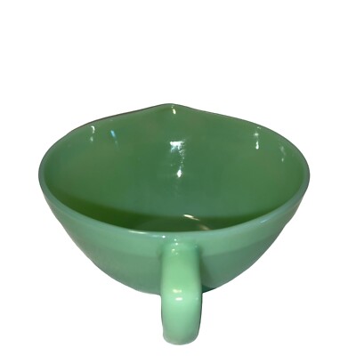 食器 Fire King 15oz Bowl Jadeite RW Vintage Fire King Jadeite Oven Ware Mixing Bowl w/Handle and Pour