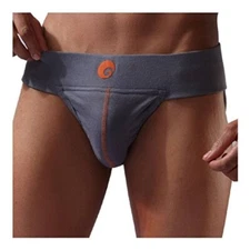 OMTEX Men's Underpants Sport Slip Cotton Gym Supporter, Gray, XL (95 cm)